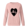 thumbnail image 4 of DeHolifer Womens Cute Sweatshirt Love Heart Dog Paw Print Sweatshirts Long Sleeve Y2k Trendy Pullover Tops Casual Blouse Pink M, 4 of 4