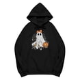 thumbnail image 4 of Womens Fall Winter Oversized Hoodies Funny Halloween Graphic Long Sleeve Pullover Sweatshirts with Pocket Halloween Hoodie for Women Men Casual Hoody Halloween Party Costume, Black 2XL, 4 of 4