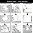 thumbnail image 5 of Qucyy 2/3 Seat Patio Swing Cover Chair Bench Replacement Cover for Swing Seat Waterproof Heavy Duty Swing Seat Cover, 5 of 5