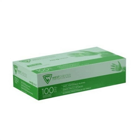 2745/L Economy Disposable Vinyl Gloves Powder Free 100/Pk Box -