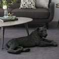thumbnail image 2 of DecMode Polystone Glam and Luxurious Leopard/Panther Floor Sculpture, Black with Dazzling Crystalized Pattern, 39"W x 19"L x 14"H, 2 of 12