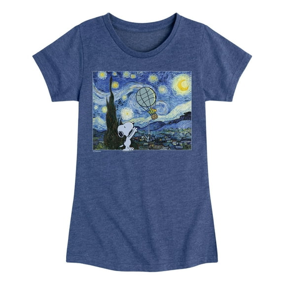 Peanuts - Starry Night - Youthgirls Short Sleeve T-Shirt