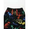 thumbnail image 3 of Bellafa 2-7 Years Boys Elastic Waist Cotton Sweatpants Dinosaur Applique Graphic Toddler Kids Jogger Pants with Pocket Drawstring, 3 of 7