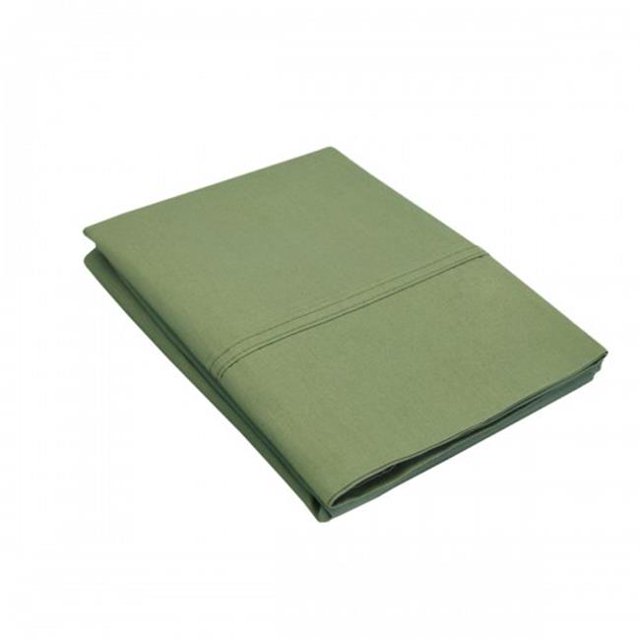 Luxor Treasures P300SDPC SLSG 300 Standard Pillow Cases, Percale Solid Patterned - Sage