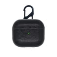 thumbnail image 1 of Case Compatible with AirPods 3 2021, Portable Carrying Front LED Visible Full Protective Leather Cover with Keychain, Black, 1 of 4