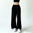 thumbnail image 5 of Drawstring Waist Women Casual Sweatpants Ladies Baggy Lounge Bottoms Pocket Wide Leg Joggers Pant Sports Pants, 5 of 7