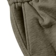 thumbnail image 3 of TEAJOPSUU Men's Casual Shorts Plus Size Loose Fit Canvas Shorts with Elastic Drawstring Waist Embroidery Detail Straight Leg Cut Green, 3 of 7