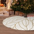 thumbnail image 6 of Sikiie Elegant Gold Leaf Pattern 30-48 inches {designName} Print Christmas Tree Skirt Snowman Xmas Tree Skirt with Edge Christmas Decorations for Holiday Party-48", 6 of 7