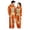 Orange, variant on Unisex Adult Hooded Onesie, Halloween Skeleton Full‑Body Print Long Sleeve Jumpsuit for Men Women Home Loungewear