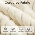 thumbnail image 2 of Woodty Living Room Sponge Sofa Combination, Wrinkle Resistant Wick Cotton and 30 Density Compressed Cotton, Equipped with 3 Pillows, 2 Throw Pillows, Detachable Cloth Cover, Beige, 2 of 7