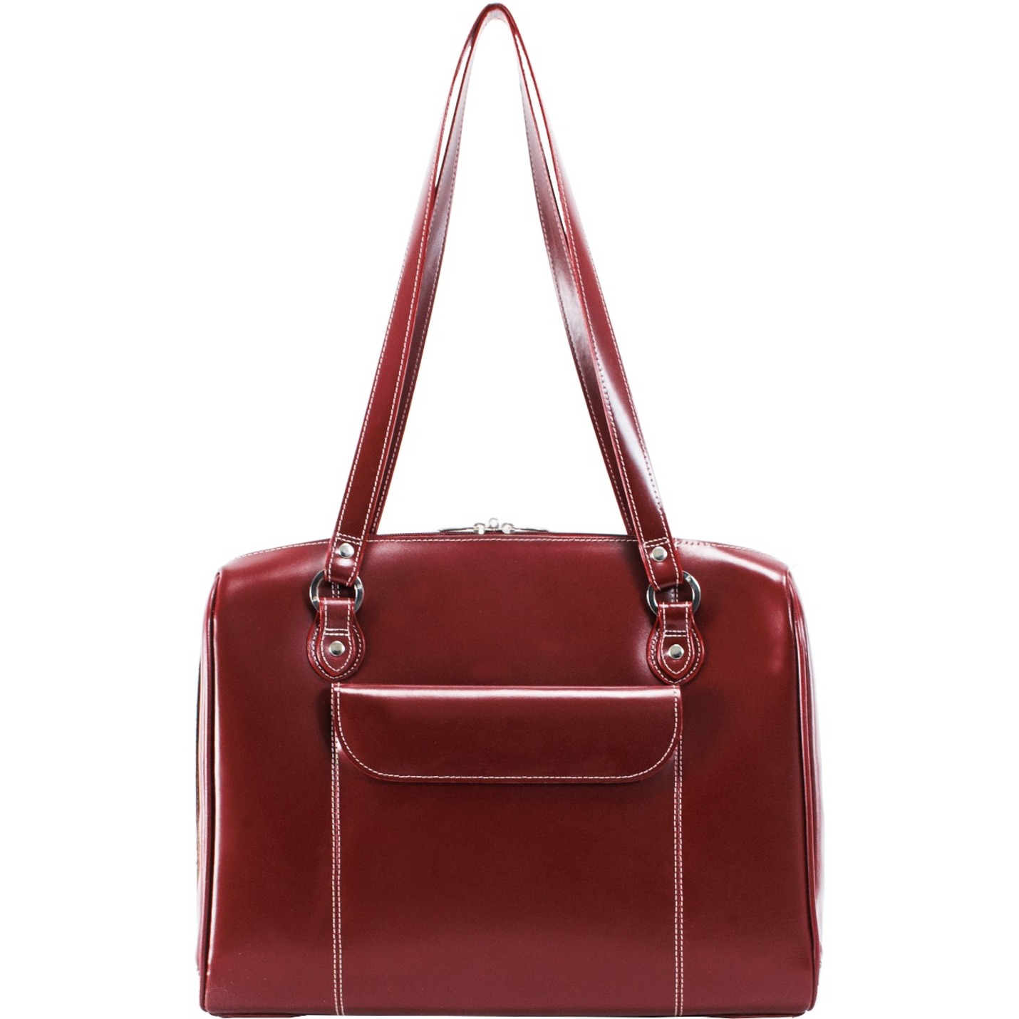 McKlein GLENVIEW, Ladies' Laptop Briefcase, Top Grain Cowhide Leather, Red (94746) - image 3 of 5