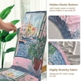 thumbnail image 5 of Yayeee 2 Pack Dining Chair Covers Stretch Parson Chairs Slipcovers Seat Protector, Green Window Sea, 5 of 6