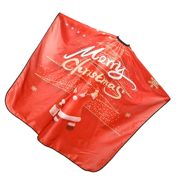 Niceauty Barber Bib for Professional Haircut Red Stylist Apron with Spring Yarn Fabric 1Pcs