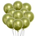 thumbnail image 1 of Globos Ztikug de látex metálico verde claro de 10 pulgadas (50 unidades), 1 of 6