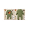 thumbnail image 4 of BemeyourBBs Newborn Boy Girl Chicken Outfits Overalls Rib Knit Romper One Piece Long Sleeve Farm Rooster Jumpsuit Bodysuit Infant Spring Fall Winter Clothes, 4 of 9
