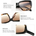 thumbnail image 5 of FEISEDY Women Retro Square Sunglasses Trendy Shield Flat Top Shades B2717, 5 of 14