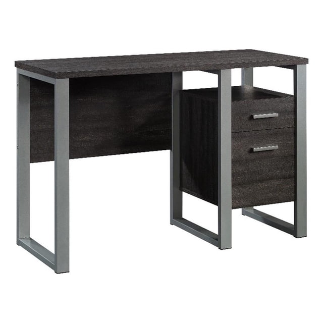 Sauder Rock Glen Engineered Wood and Metal Desk in Blade Walnut