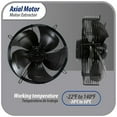 thumbnail image 6 of Appli Parts AXF-500-1 19-3/4 in Axial Fan Motor Guard Mounted Fan Blade 220 V, 1 Ph, 50-60 Hz, 500 W, 1450 rpm, Universal replacement for Cold Room Evaporators and Condensing Units, Work Temp -22 F to 140 F, 6 of 8