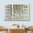 thumbnail image 3 of wall26 Canvas Print Wall Art Window View of White Birch Tree Forest Nature Wilderness Photography Realism Rustic Landscape Colorful Vibrant for Living Room, Bedroom, Office - 32"x48", 3 of 5