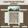 thumbnail image 3 of Aukfa 20 Gallon Aquarium Stand with Power Station, Farmhouse Fish Tank Cabinet, Reptile Terrarium Console Table,Beige, 3 of 6