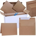 TRAHOOBlank Kraft Cards and Envelopes 100 Pack, A2 Folded Greeting