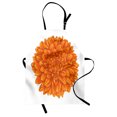 thumbnail image 1 of Dahlia Flower Apron Funk Art Old Vintage Floral Leaf Love Valentine's Day Special Celebration Theme, Unisex Kitchen Bib Apron with Adjustable Neck for Cooking Baking Gardening, Orange, by Ambesonne, 1 of 3
