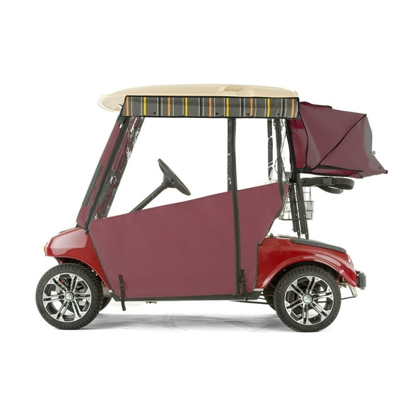 Club Car DS Golf Cart PRO-TOURING Sunbrella Track Enclosure - Burgundy
