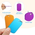 thumbnail image 4 of Uxcell Aluminum Blank Tags Rectangle Metal Stamping Blanks Pet ID Label with Key Rings Purple 10Pcs, 4 of 6