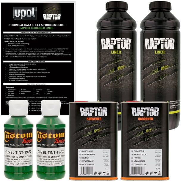 Raptor Emerald Green Urethane SprayOn Truck Bed Liner Texture Coating