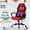 Red, variant on XF XINFENG Gaming Ergonomic Office Chair, 250lbs Capacity PU Leather Computer Chair with Lumbar Massage, Height Adjustable 360° Swivel Racing Chair, White