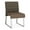 Adler Peppercor, variant on Waterfall Reception Waiting Armless Guest Chair / Silver Steel / Brown