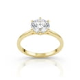 thumbnail image 2 of Jewelerix 10K Yellow Gold Vermeil Wedding Ring Six Prongs Timeless Moissanite Engagement Ring Brilliant Round Cut Valentine Day Gift Ring, 2 of 5