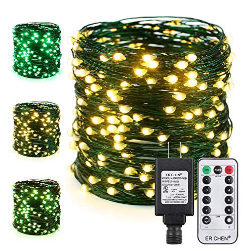 72Ft 200 LED Green ER CHEN Color Changing LED String Lights Plug in with Remote 