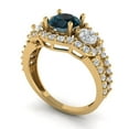 thumbnail image 2 of 2.16 ct Round Cut Natural London Blue Topaz 3 Stone 18K Yellow Gold Womens Engagement Ring, 2 of 5