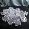 thumbnail image 3 of 60 Packs Clear Small Plastic Containers Transparent Storage Box with Hinged Lid for Small Items (1.7x1.7x0.79inch), 3 of 10