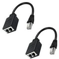 thumbnail image 2 of Adaptador Divisor de Cable de Red RJ45 | 1 Macho a 2 Hembras | Conector de Extensión Ethernet | Puerto LAN de Alta Velocidad | Plástico Blindado | Paquete de 2 | Compacto y Duradero | Señal Estable, 2 of 9