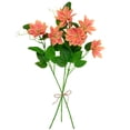 thumbnail image 4 of Northlight Real Touch™ Coral Orange Artificial Lotus Floral Sprays, Set of 6 - 25", 4 of 9