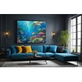thumbnail image 2 of Animal Wall Art Picture Underwater World Animal Wall Decor Canvas Wall Art For Livingroom Bedroom Office, 2 of 7