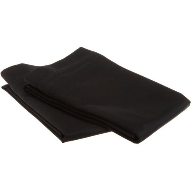 Egyptian Cotton 1500 Thread Count Solid Pillowcase Set Standard-Black