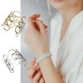 thumbnail image 4 of Bracelets Réticulation Lisse Manchettes Légères Anti-Corrosion Écologiques Robustes Bijoux de Mode Cadeau Argent, 4 of 7