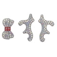 thumbnail image 2 of 1 Set Bling Car Sticker: Sparkly Rhinestone Car Interior Decoration Sticker - Bling Antlers Bowknot Decal - Shiny Automotive Accessories For Dashboard, 2 of 3