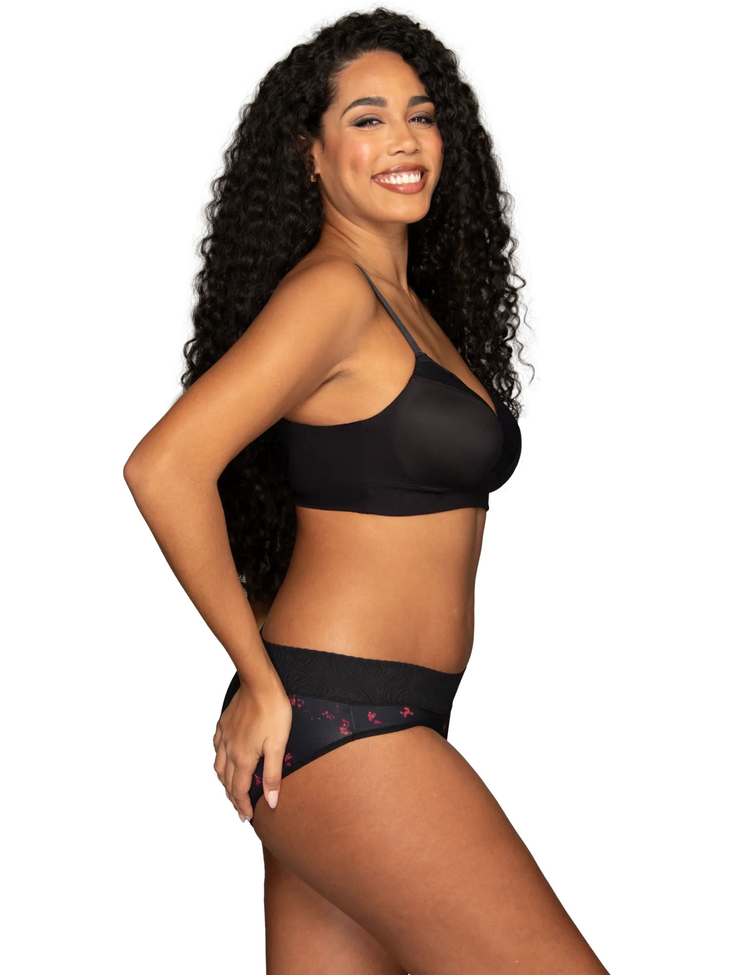 Vanity Fair Lingerie Women's Effortless Wireless Bra, Convertible Straps, Smooth Lace, Sizes S-3XL, Style 72125