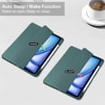 thumbnail image 2 of ELEHOLD Trifold Case for iPad Air 13 inch 2024 -Slim Leather Auto Wake Sleep Kickstand Case Built-in Pencil Holder Acrylic Transparent Clear Back Shockproof Cover for iPad Air 13" 2024,Darkgreen, 2 of 8