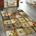 thumbnail image 3 of Area Rugs for Living Room 4x6 Ft, Sunflowers Non Slip Area Rugs for Kitchen Bedroom Entryway, Farmhouse Vintage Western Texas Star Plaid Washable Carpet Runner Rug Floor Mats for Bedroom Home Decor, 3 of 9