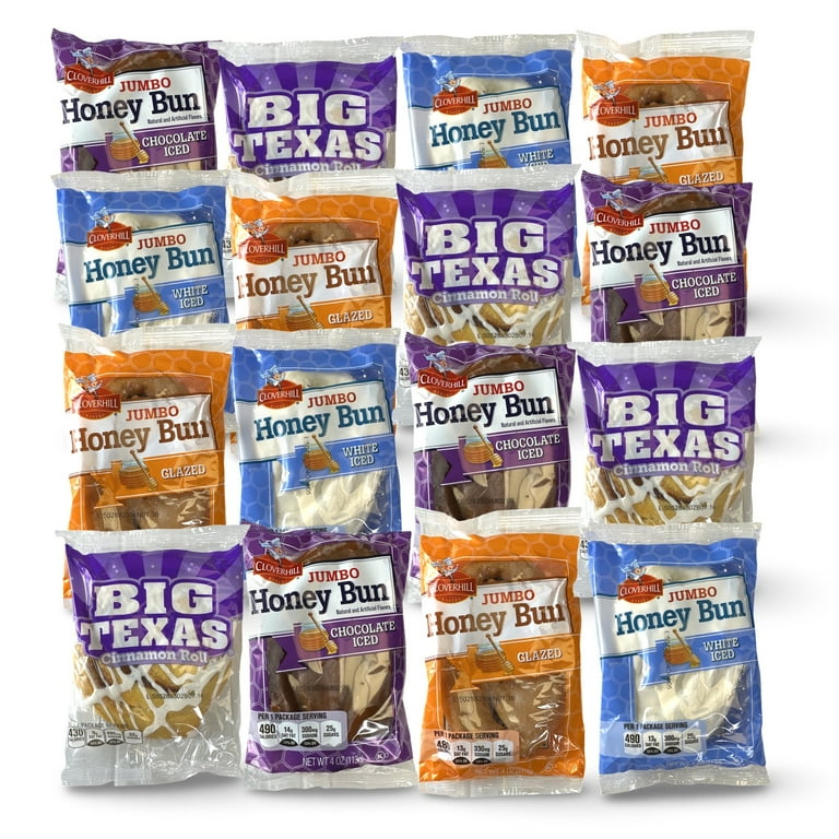 Cloverhill Bakery Honey Buns Variety Pack, Big Texas, Chocolate