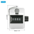 thumbnail image 2 of Uxcell Clicker Counter Hand Tally Counter Mechanical 4-Digit Number Click Pitch Counter White 2Pack, 2 of 5