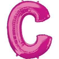 34 inch Letter C - Anagram - Pink Foil Mylar Balloon - Party Supplies Decorations