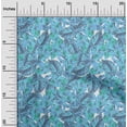 thumbnail image 2 of oneOone Georgette Viscose Light Blue Fabric Tropical Leaf Diy Clothing Quilting Fabric Print Fabric By Yard 42 Inch Wide, 2 of 5