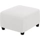 thumbnail image 1 of Nvzi Super Stretch Soft Ottoman Cover with Elastic Band Footrest Sofa Slipcover Folding Storage Stool Furniture Protector for Square and Rectangle Ottoman (White, Large), 1 of 5