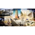 thumbnail image 3 of Adamsky 14x9 Black Modern Framed Museum Art Print Titled - Barcelona Collage 01, 3 of 5